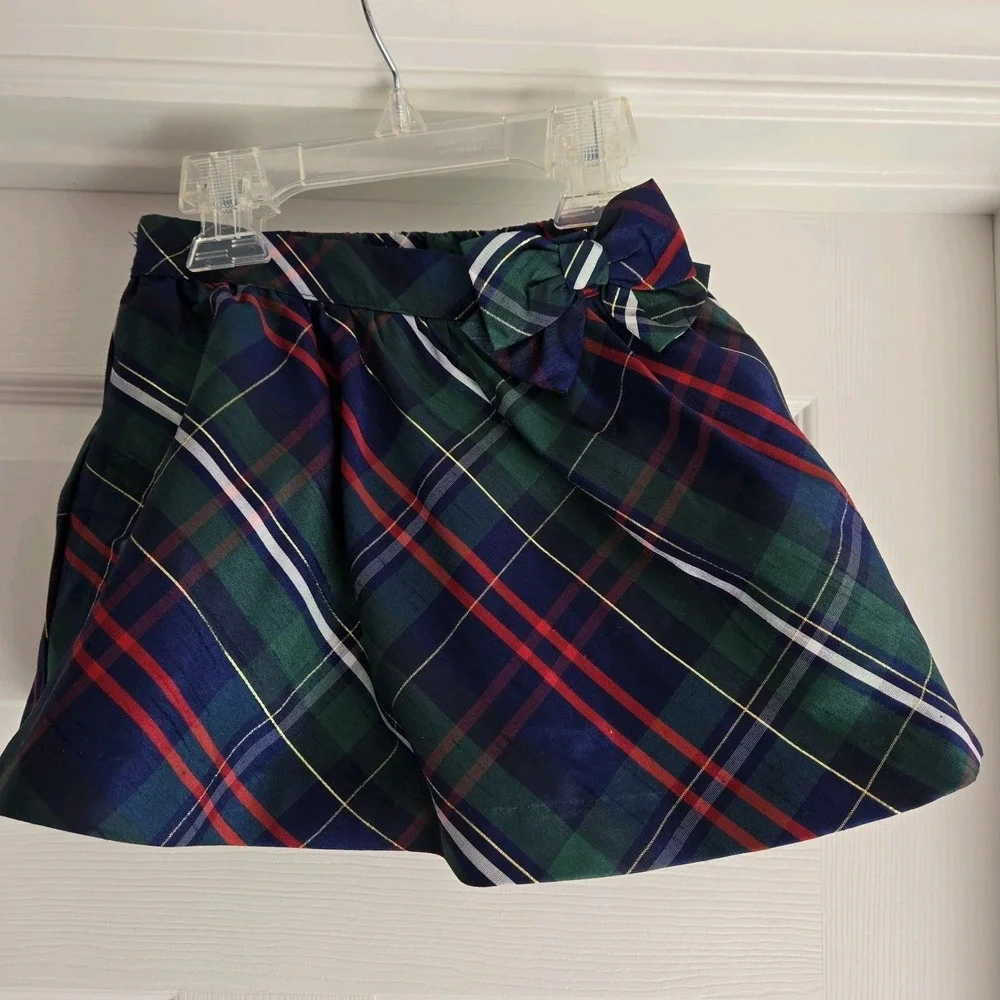 Gymboree Girl's‎ Navy Plaid Lined Skirt size 3T With Bloomers New With Tags